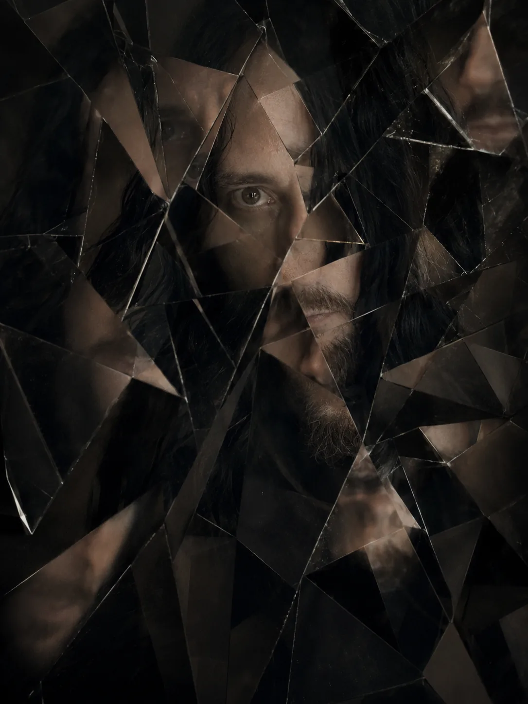 GXG abstract fractured portrait